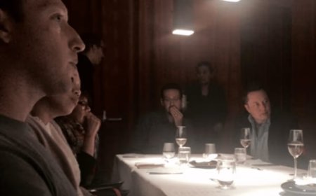 Mark Zuckerberg and Elon Musk photographed at dinner with Jeffrey Epstein after conviction