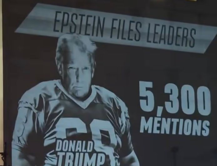 Pedo Bowl Projection Lights Up Vegas as Epstein Fallout Follows Trump Into Super Bowl Weekend