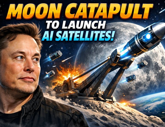 Elon Musk floats idea of launching AI satellites with giant Moon catapult