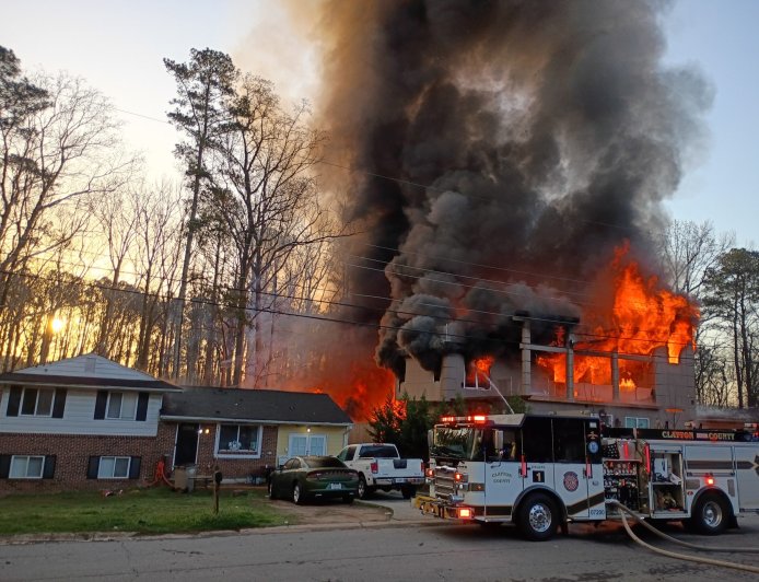 Family of 9 displaced by bomb-like explosions in Clayton County house fire